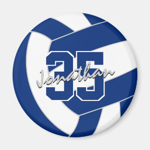 blue white volleyball team colours gifts magnet