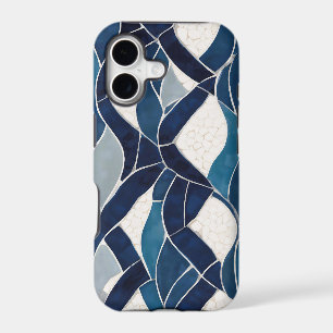Blue White Wave Pattern 01