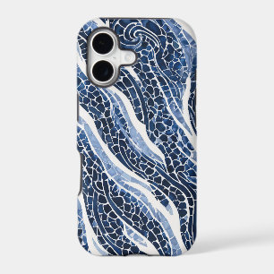 Blue White Wave Pattern 15