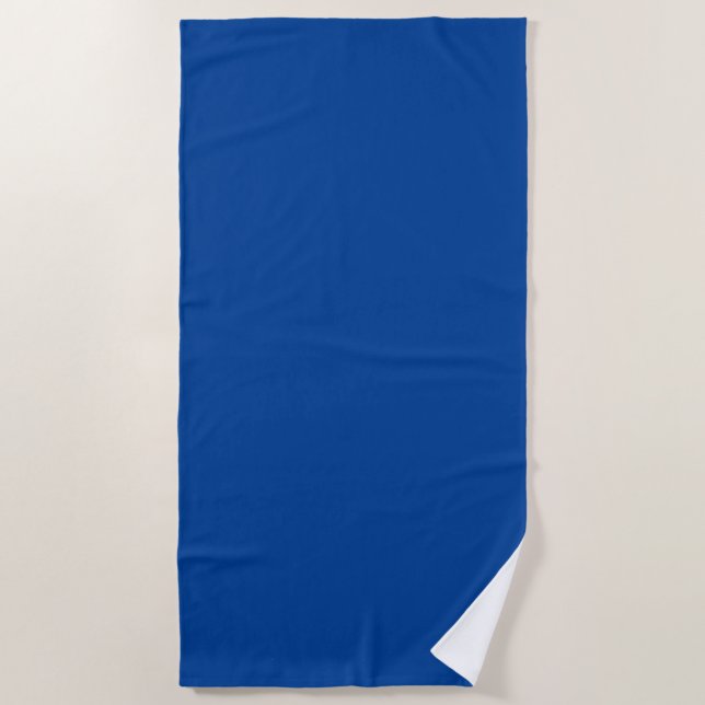 Blue white waves stripes nautical pattern beach towel (Front)