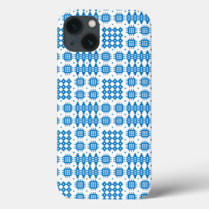 Blue, White Welsh Tapestry Pattern iPad Mini Case