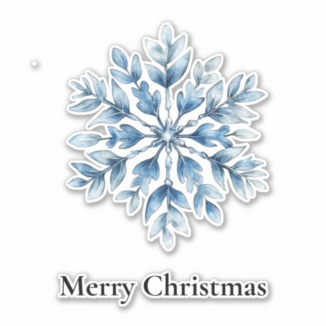 Blue White Winter Snowflake (Front)