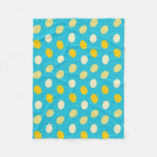 Blue White Yellow Colorful Eggs Bird Nests Nature Fleece Blanket
