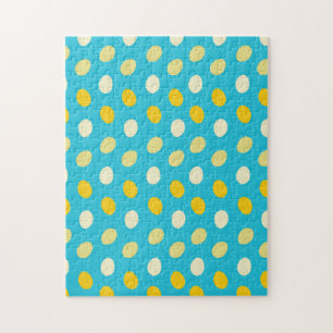 Blue White Yellow Colorful Eggs Bird Nests Nature Jigsaw Puzzle