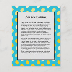Blue White Yellow Colourful Eggs Bird Nests Dots Flyer