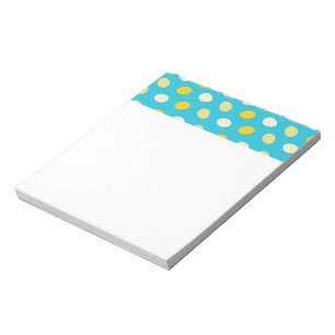 Blue White Yellow Colourful Eggs Bird Nests Dots Notepad