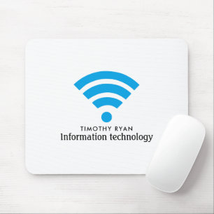 Blue Wi-Fi Logo, Information Technology, Computer Mouse Pad