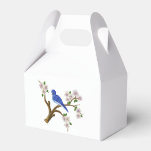 Blue wild bird design  favor box