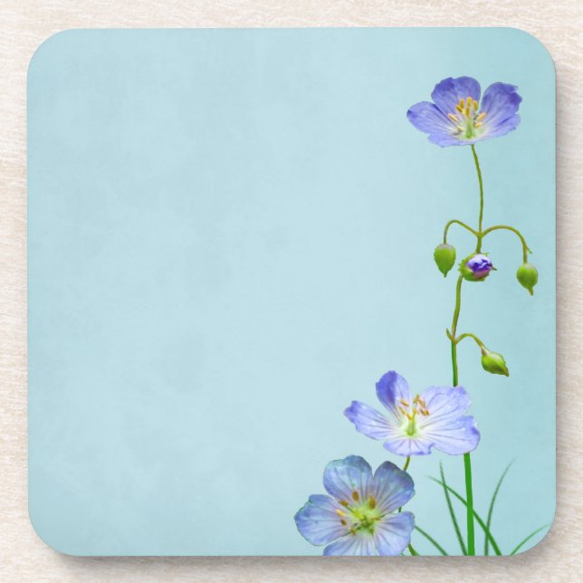 Blue Wildflower Coaster (Front)