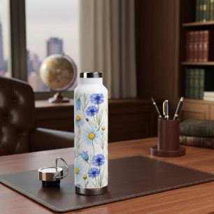 Blue Wildflower Meadow Water Bottle