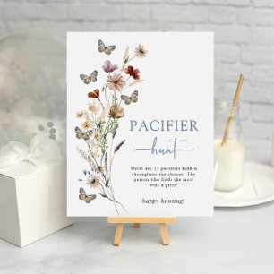 Blue Wildflower Pacifier Poster