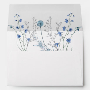 blue wildflowers envelope