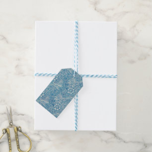 Blue William Morris Marigolds Elegant Gift Tags