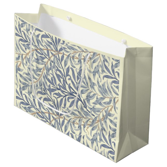 Blue Willow Bough (by William Morris) Large Gift Bag (Front Angled)