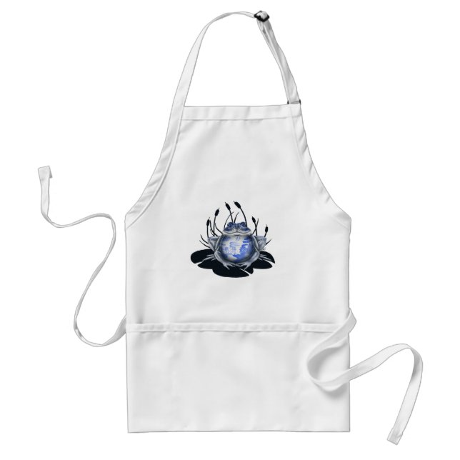 Blue Willow Bull Frog Apron (Front)