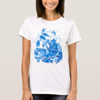 Blue Willow China Design t-shirt