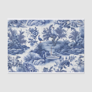 Blue Willow Decoupage 10lb Tissue Paper, White Paper