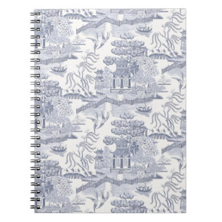 Blue Willow in Grey Blue Notebook