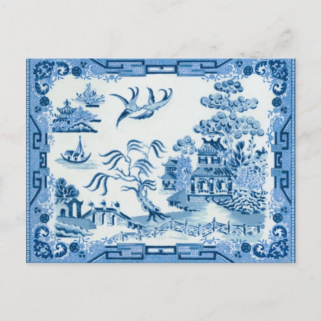 Blue Willow Poatcard Postcard (Front)