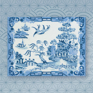 Blue Willow  Postcard