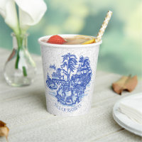 Blue Willow Rabbit Island Whimsical Crackle Look