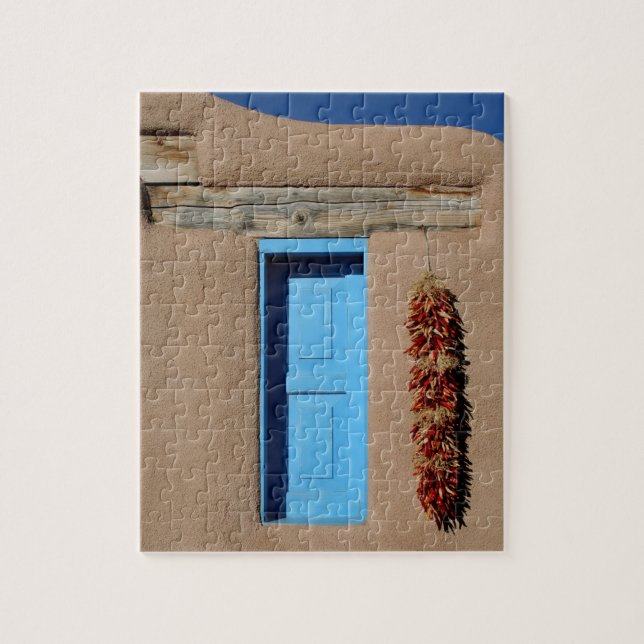 Blue Window of Taos Jigsaw Puzzle (Vertical)