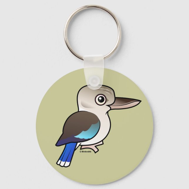 Blue-winged Kookaburra Keychain (Front)