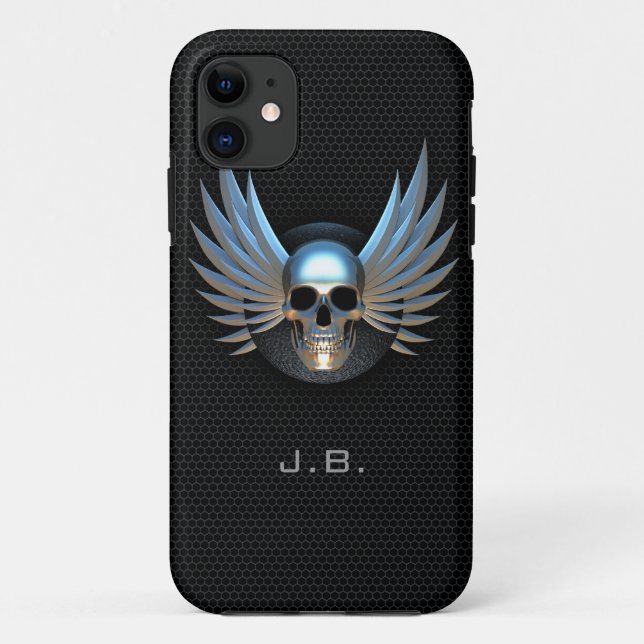 Blue Winged Skull iPhone 5 Case (Back)