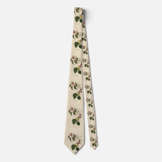 Blue-winged Yellow Warbler - Audubon Birds America Tie (Front)