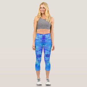 Blue Wings Capri Leggings