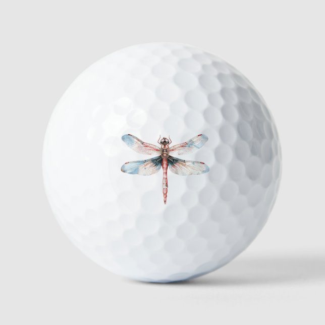 Blue Wings Dragonfly Golf Balls (Front)