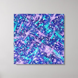 Blue Winter Abstract Canvas Print