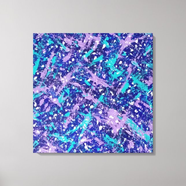 Blue Winter Abstract Canvas Print (Front)