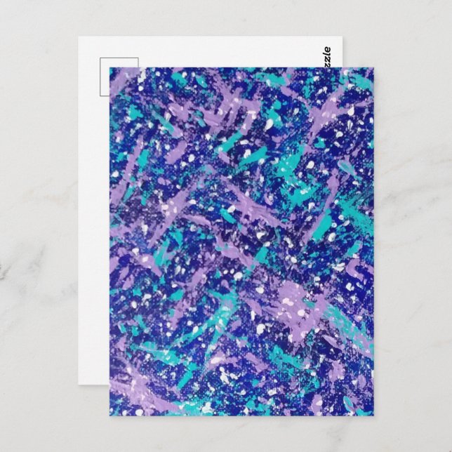 Blue Winter Abstract Postcard (Front/Back)