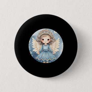 Blue Winter Accessories For Women Cute Christmas A 2 Inch Round Button