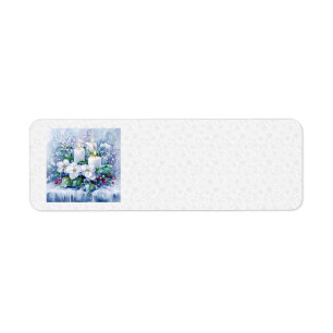 Blue Winter Address Labels