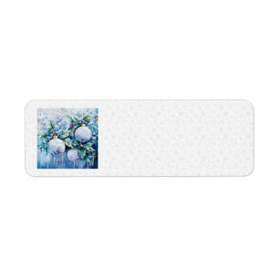 Blue Winter Address Labels