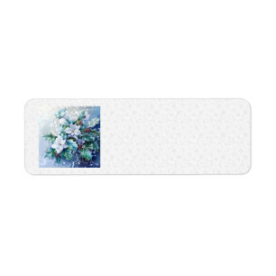 Blue Winter Address Labels
