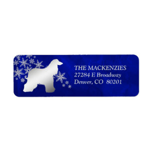 Blue Winter Afghan Hound Adresse de retour