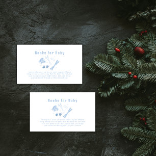 Blue Winter Après Bébé Ski Books For Baby Shower Enclosure Card