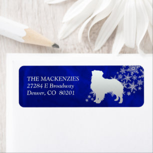 Blue Winter Australian Shepherd Adresse de retour