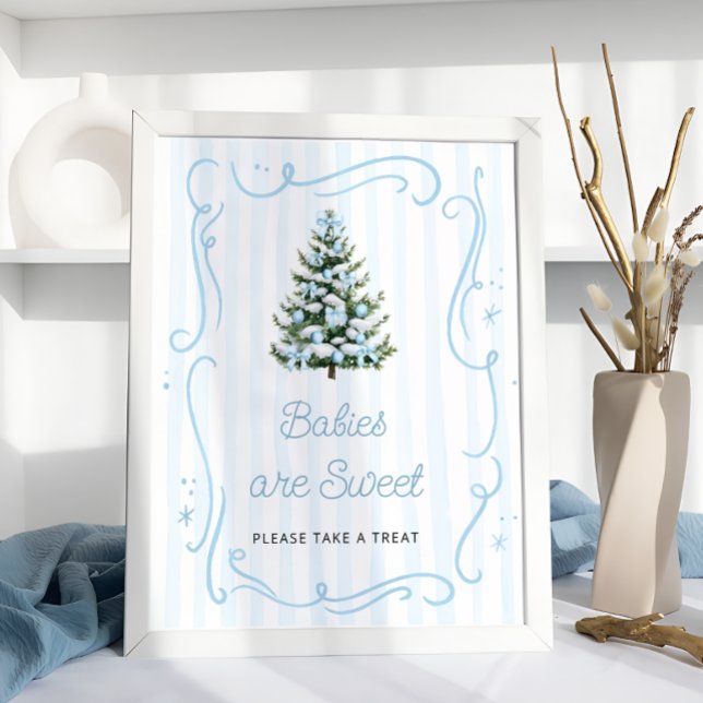Blue Winter Babies are Sweet Take a Treat Poster (Creator Uploaded)