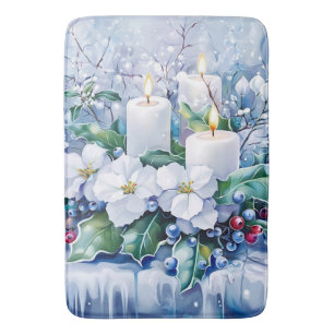 Blue Winter Bath Mat