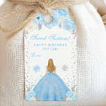 Blue Winter Blonde Hair Princess Sweet Sixteen Gift Tags<br><div class="desc">This elegant and glamourous gift tag can be personalized with a name or title such as daughter, granddaughter, niece, friend etc. The design features a beautiful princess with blonde hair and fair skin in a blue ball gown. The text combines handwritten script and modern sans serif fonts for a classy...</div>