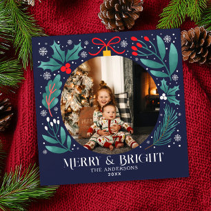 Blue Winter Botanicals Ornament Christmas Photo