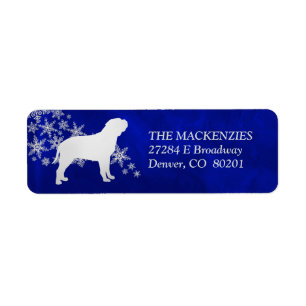 Blue Winter Bull Mastiff Adresse de retour