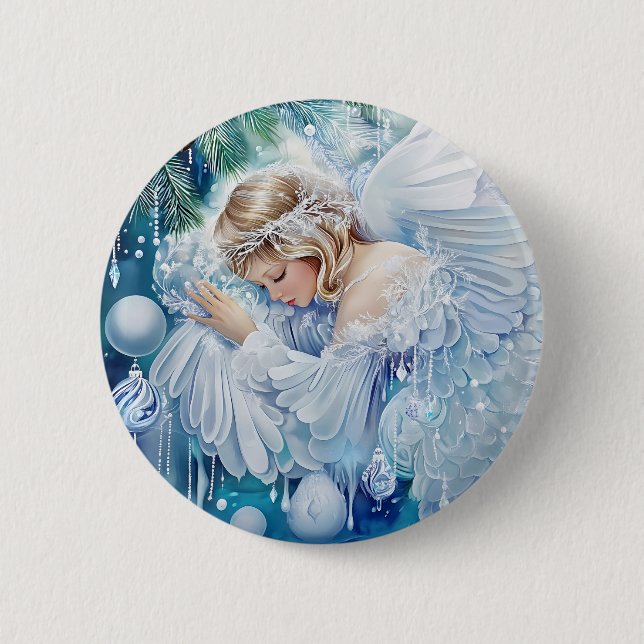 Blue Winter Button (Front)