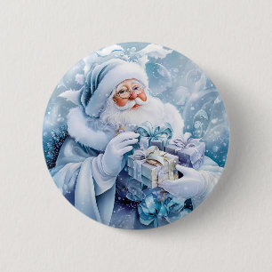 Blue Winter Button