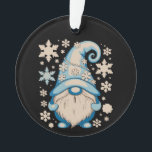 Blue Winter Christmas Gnome Xmas Snow Holiday Ornament<br><div class="desc">Blue Winter Christmas Gnome Xmas Snow Holiday</div>