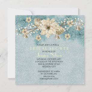 Blue Winter Day Bridal Shower Invitation